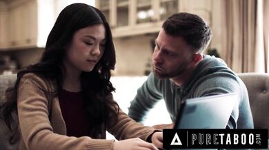 Small Town Girl Lulu Chu gets Horny while Hearing Roommate Raw & Dirty with S...