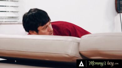 Stuck Nanny Riley Jacobs Is Destroyed by Her Boss' Fat Cock while His Wife