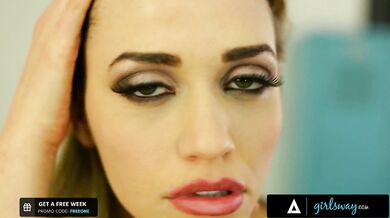 Mia Malkova Fingers Hard Her Co-star in the Dressing Room after Their Horro...