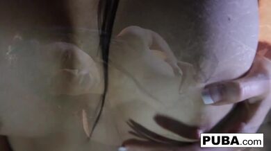 Gorgeous Brunette Babe Loves Touching and Rubbing Her Body