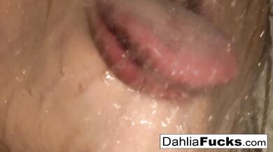 Sexy Dahlia's naughty shower fun