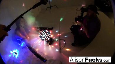 Sexy big boobed disco ball babe Alison