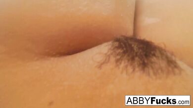 Abigail Mac shaves her pussy
