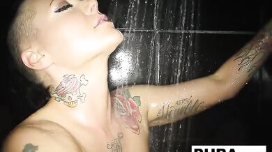 Jezebelle gets steamy in the shower