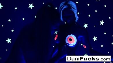 Pornstar Dani plays with hot wet pussy