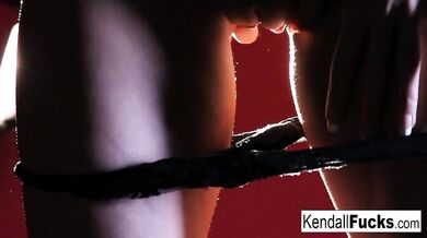 Kendall has fun getting her pussy wet