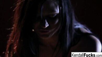 Kendall has fun getting her pussy wet