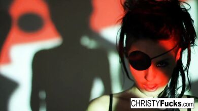 Hot Christy Mack the Pirate masturbates