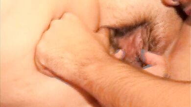 Fat MILF enjoys having deep fuck with a younger guy after getting her hairy pussy spoiled