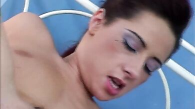 Nasty woman get her fuck holes fisted and rammed by a handsome dude on the bed