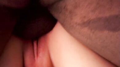 Naughty girl plays with her cunt outdoor on the sunbed before getting pounded hard by a black dude