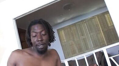 Two black men with big cocks bang hard all fuck holes of a cute blonde in many ways