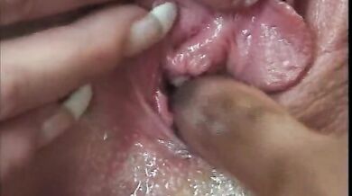 Horny white woman jumps on a black dude with big dick while her husband is not home