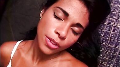 Dude finds a Brazilian babe after coming home and bangs her tight holes while girlfriend is at the shower