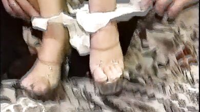 Blonde chick gets her wet cunt boned by a dude with hairy dick on the bed