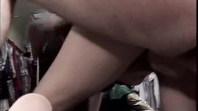 Busty woman sticks a big strapon in a man with tight ass after getting her wet pussy pounded