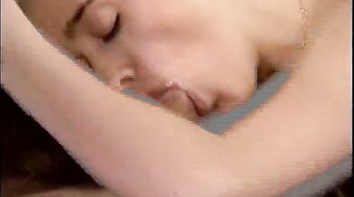 Busty babe gets her shaved cunt drilled by a man with big dick after playing with a big toy