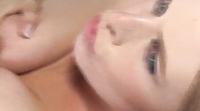 Sexy blonde gets her pussy and ass screwed by a guy with huge dick