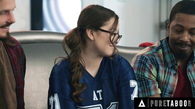 Mischievous Teen Leana Lovings Seduces Her Stepdad's Best Friends