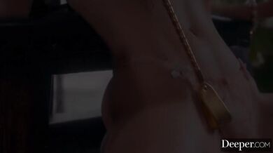 Deeper. Tiny sub Lika is gagged, dominated & fucked hard