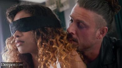 Deeper. Ebony beauty submits to her partner