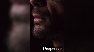 Deeper. Sexy married brunette has threesome at hubby's request