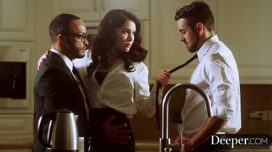 Deeper. Evelyn’s Intense Threesome with Jealous Partner