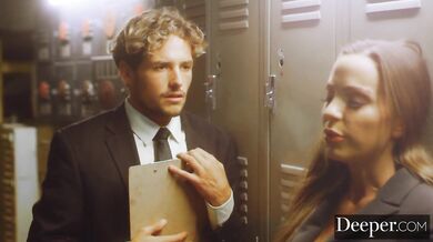 Deeper. Abigail Mac Fucks her Young Employee in the Bathroom