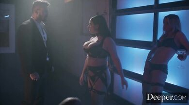 Deeper. Angela White Leads Reverse Gangbang in a Warehouse