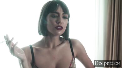 Deeper. Two Girls Get Whipped and Fucked During Kinky Threesome