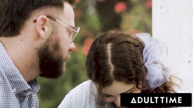ADULT TIME - BIRTH: Pregnant Casey Calvert Water Breaks Catching Her BF Fucking Leana Lovings!