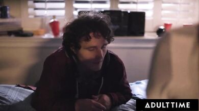 Closeted Teen Watches Lesbians Fuck At College Party