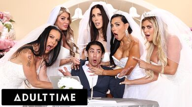 MILF Brides REVERSE GANGBANG Man Together!