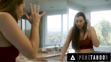 Uncomfortable Bella Rolland Caught Stepsister Avery Black Sucking Creepy Tour...