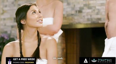 Two Hot Lesbian Jade Nile and Gianna Dior had Their First Threesome with a Lu...