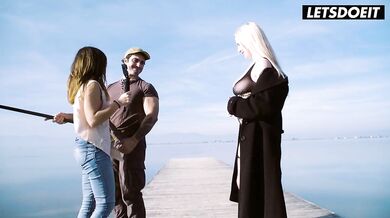 Horny Blonde Raunchy Sex At The Sea - LATINA MILF