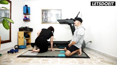 Chubby Brunette Nana Bronw Gets Her Juicy Twat Drilled by Big Dick Trainer - LETSDOEIT