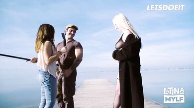 Blonde Beauty Georgie Lyall Takes Huge Dick At The Beach - LATINA MYLF