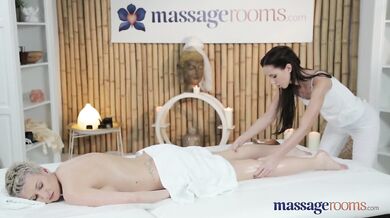 Massage Rooms Horny blonde with big breasts