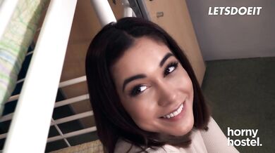 TOP 5 BRUNETTE COMPILATION! DARK-HAIRED BEAUTIES - HORNY HOSTEL